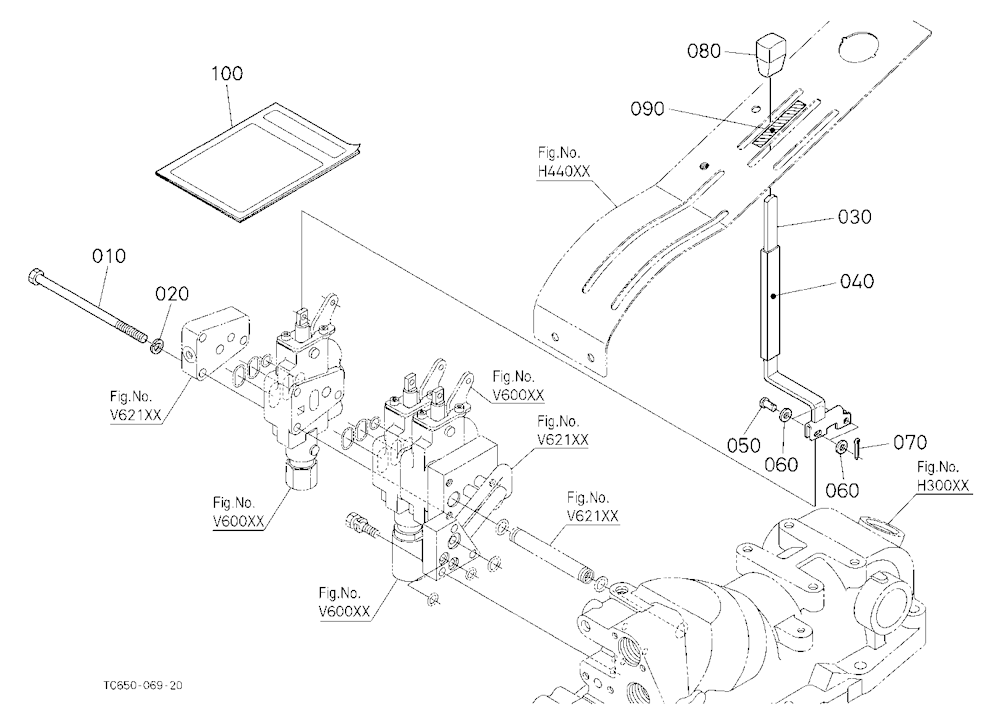 Auxiliary Control Valve Lever (3Rd) (W/G No.Mx8453