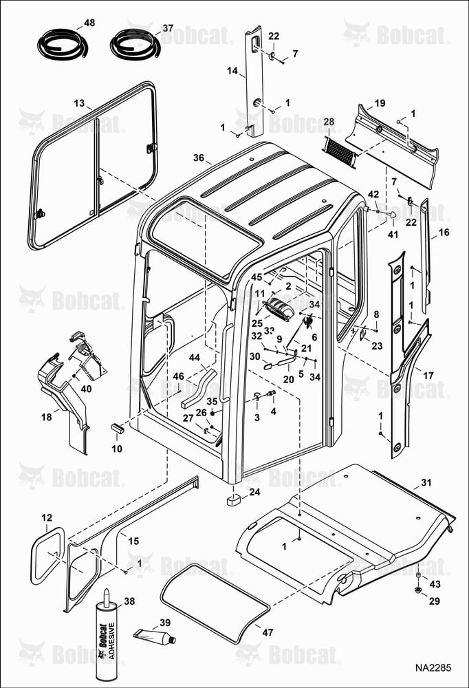 Operator CAB (RH Window & Insulation)