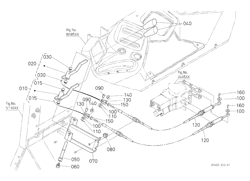 Auxiliary Control Valve Lever