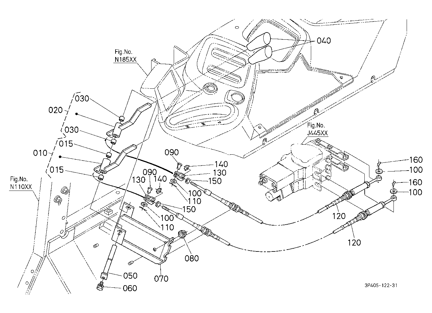 Auxiliary Control Valve Lever