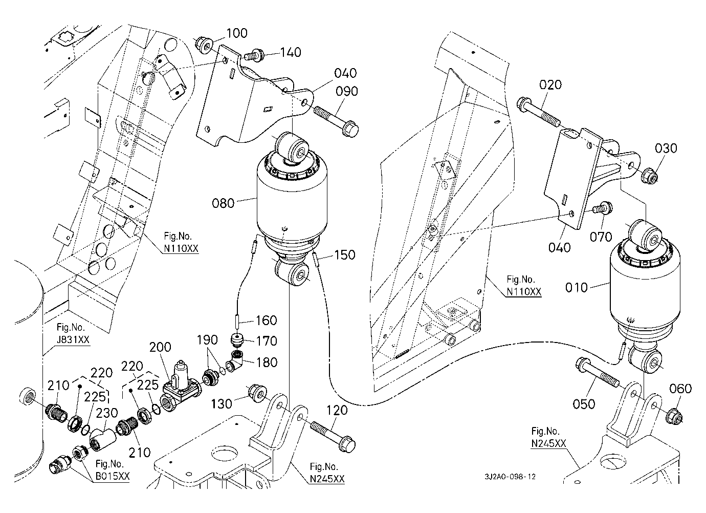 Rear Damper [Rear Suspension Type (Air)]