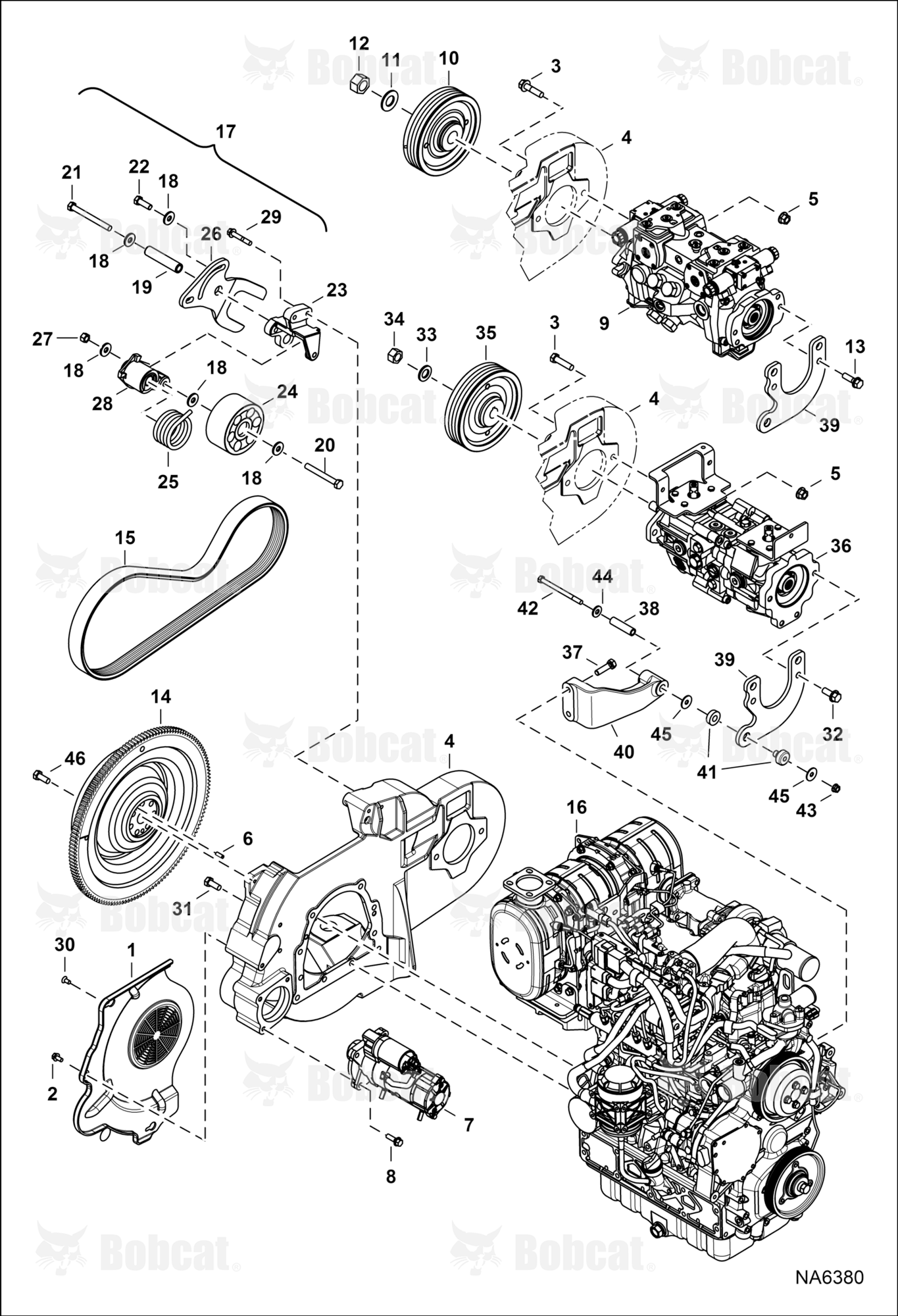 Engine & Attaching Parts (Belt Drive)