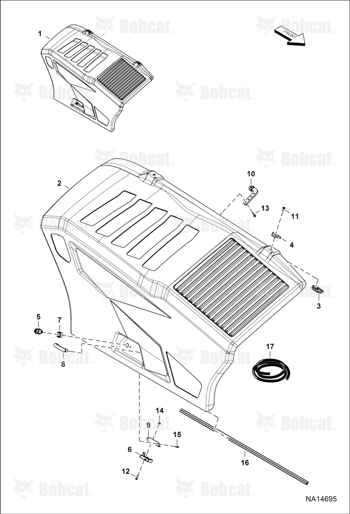 Engine Hood (W/Separate Handle & Unlock Button)