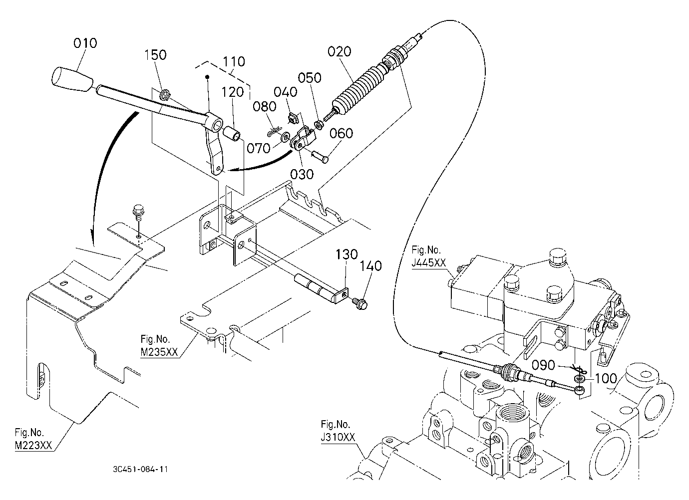Auxiliary Control Valve Lever