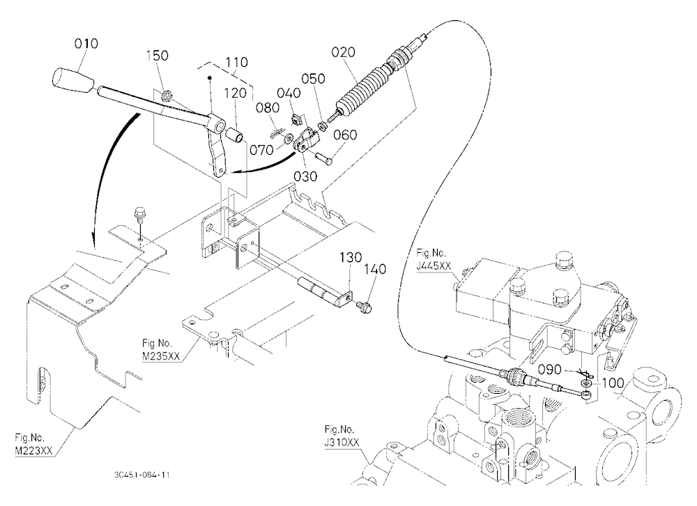Auxiliary Control Valve Lever