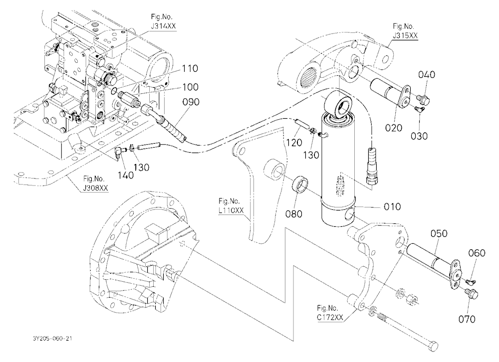 3P-Lift Assist Cylinder Lh
