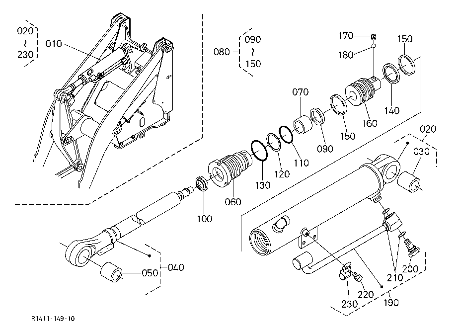 Tilt Cylinder (Component Parts)