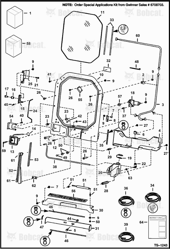 CAB Door (L.H. Hinged)