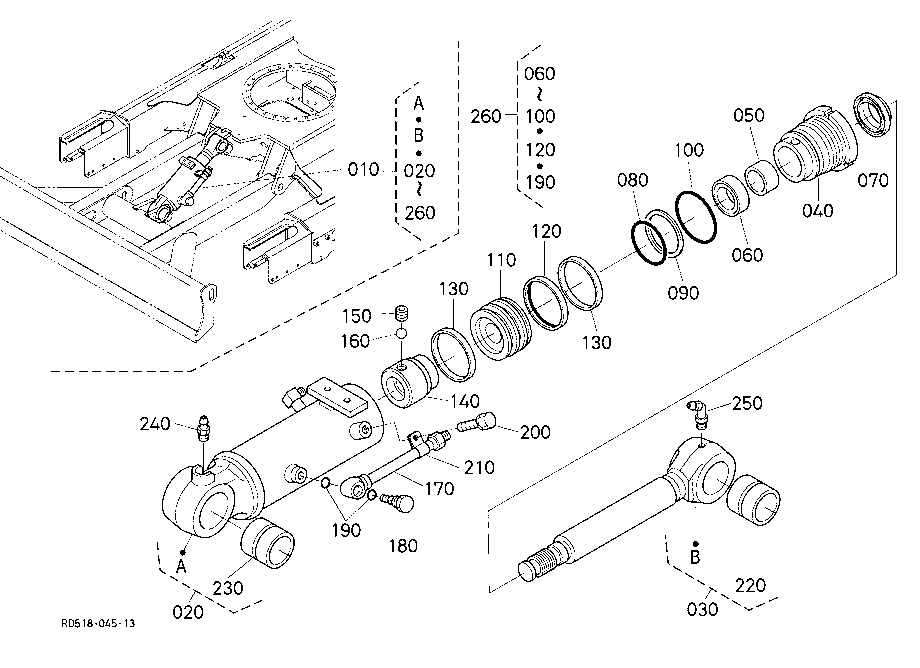 Blade Cylinder And Component Parts