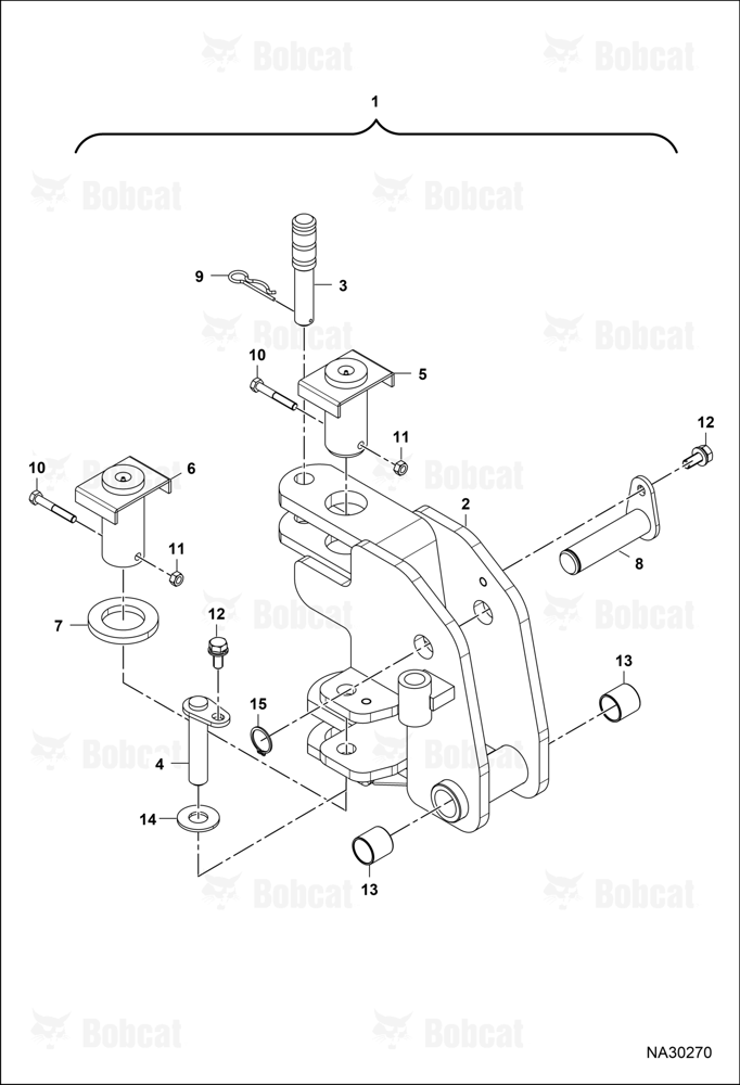 Tractor Backhoe BH67 (Swing Frame Assembly)  B77F00101 & Above