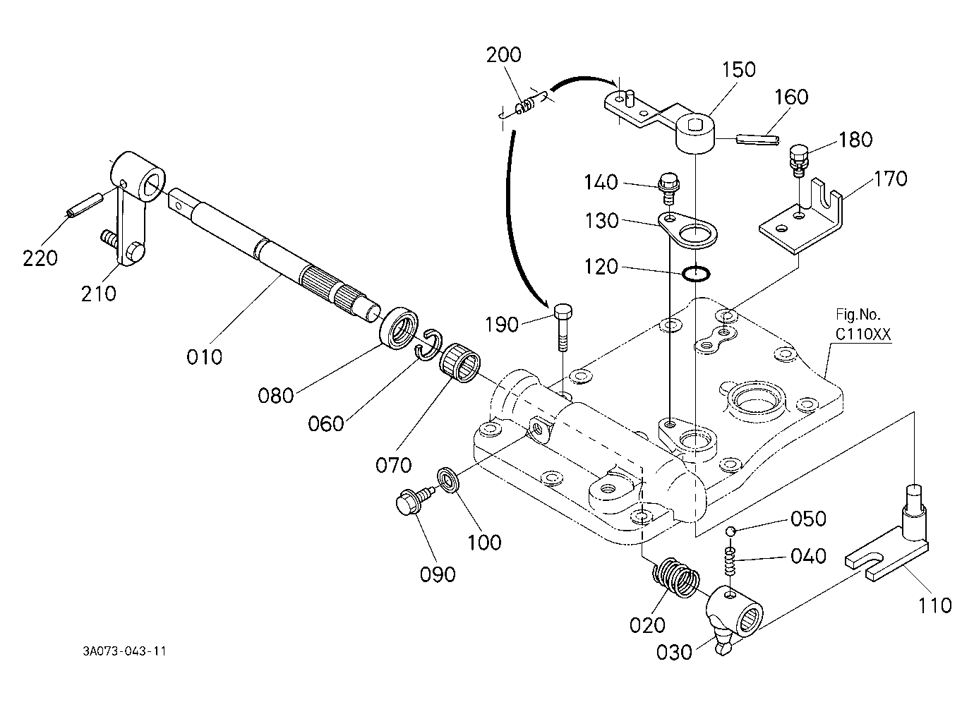 Main Gear Shift Lever Shaft