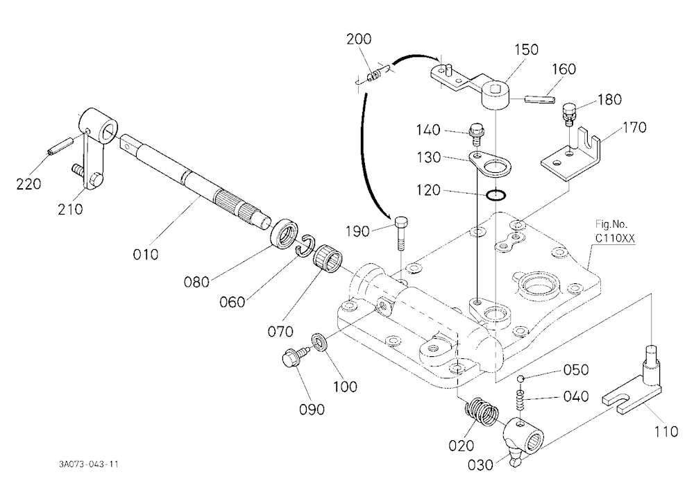Main Gear Shift Lever Shaft