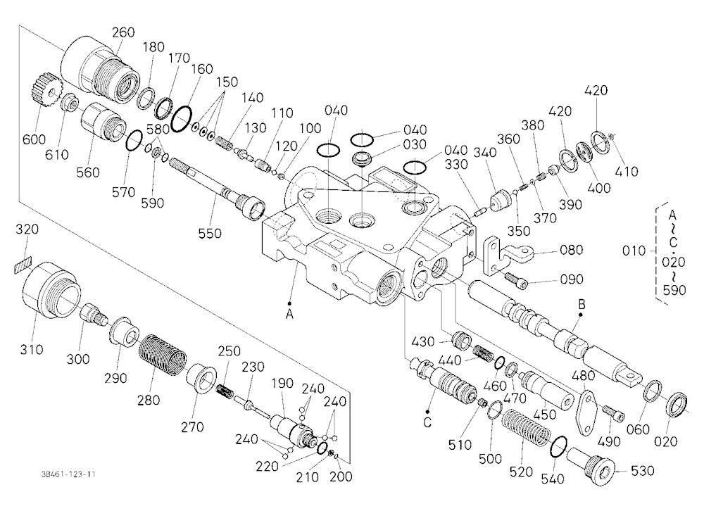 Auxiliary Control Valve (Scd With Fc) [Component P