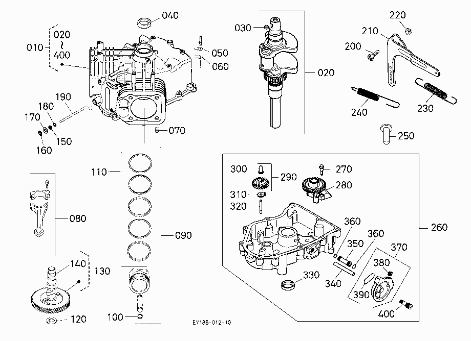 SHORT BLOCK KIT [OPTION] (T2080A S.No.<=21240)