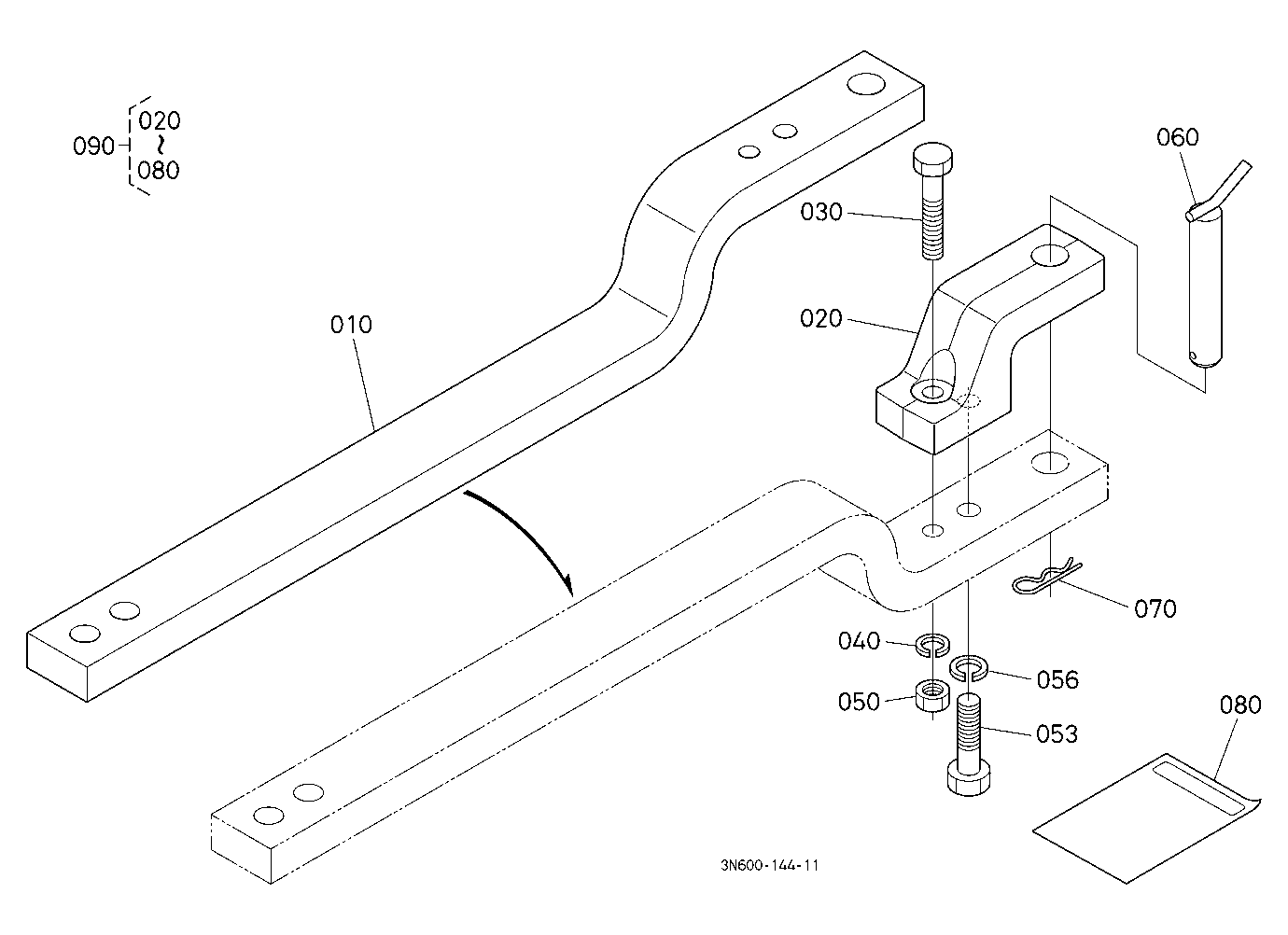 Drop Drawbar/Hitch (W/G No.M9217/M9227) [Option]