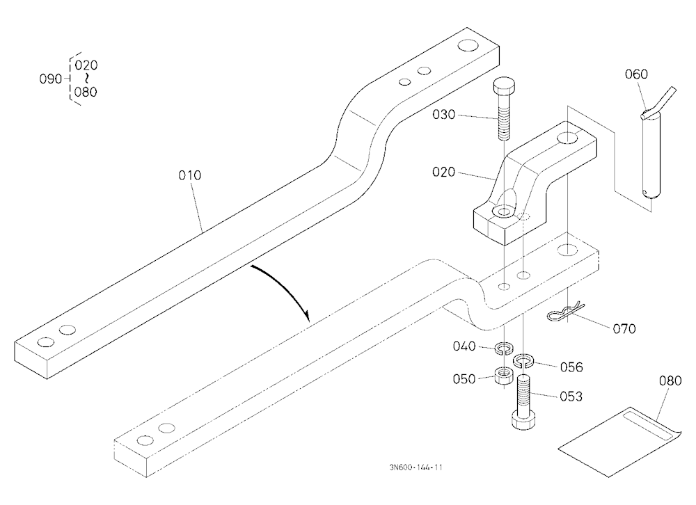 Drop Drawbar/Hitch (W/G No.M9217/M9227) [Option]