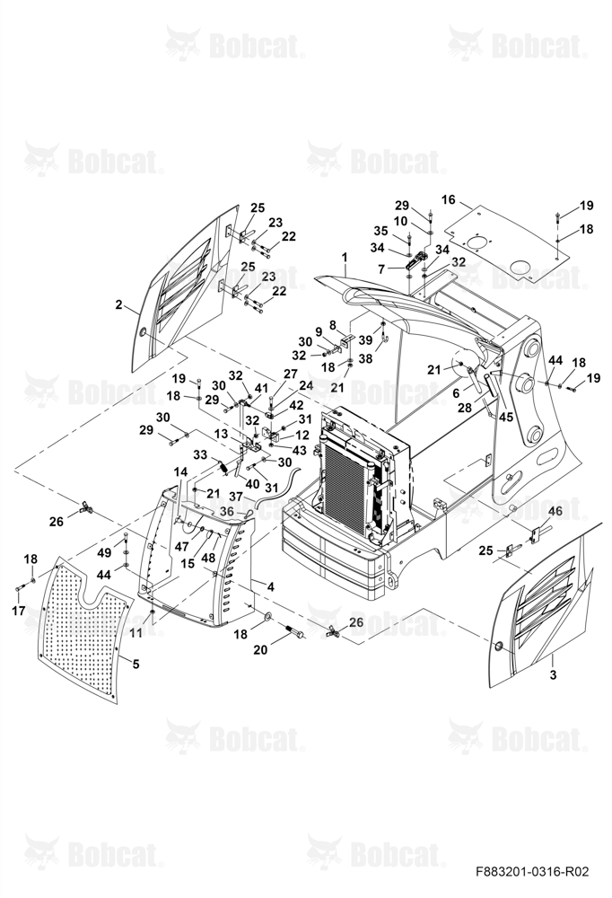 Engine Bonnet and Its Connections Group