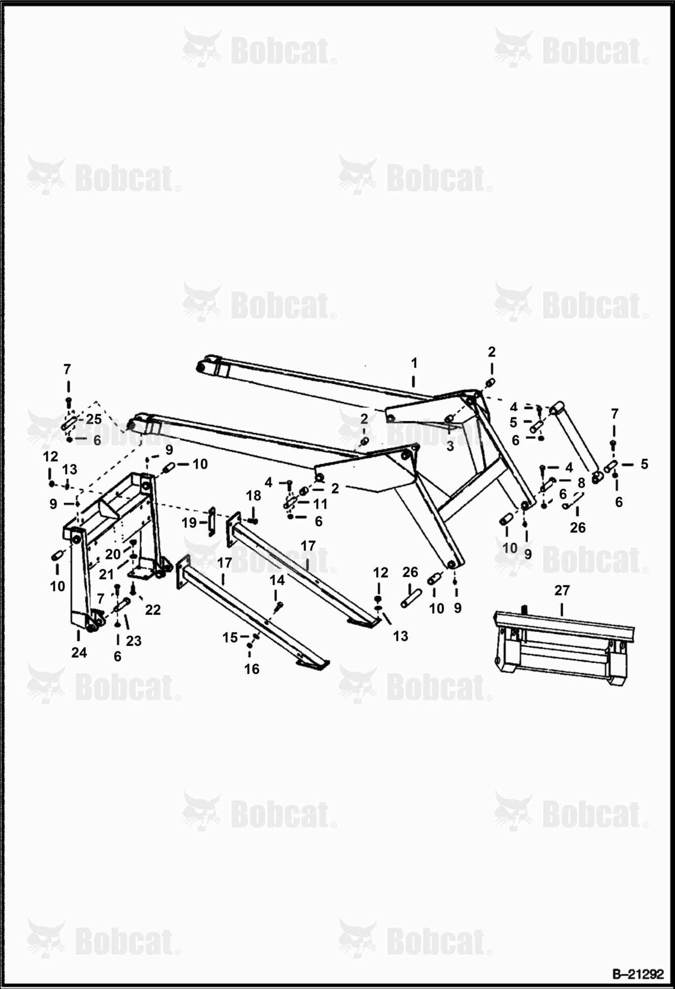 Lift Arm & Upright Assembly (Replaceable Bushings)