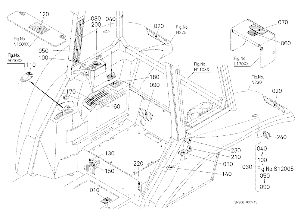 Label (Rear) [Except Dual Speed Type] [Ca]