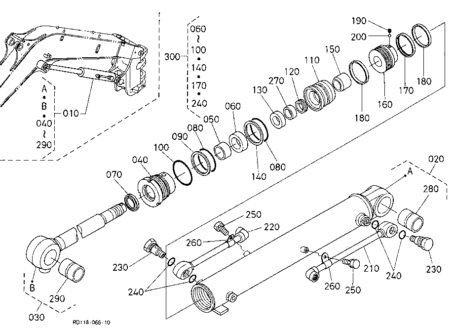 Boom Cylinder And Component Parts