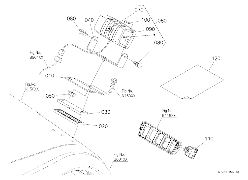 Work Light Kit(Rear) (W/G No.V5283) [Option]
