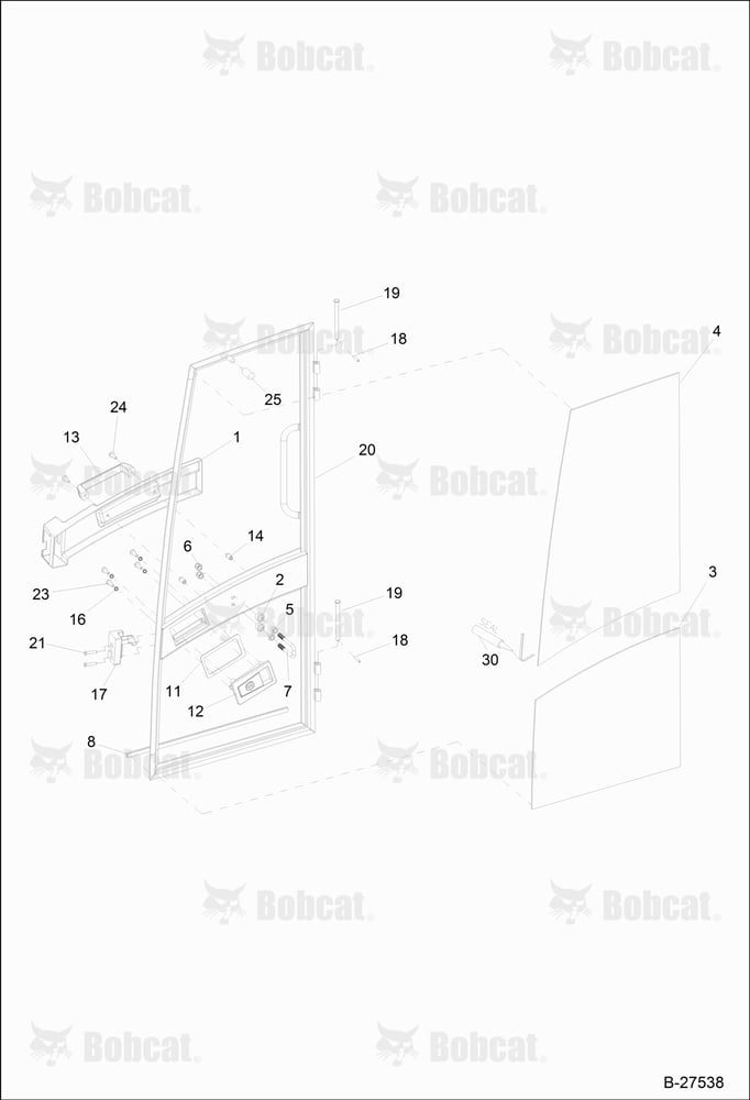 OPERATOR'S CAB (Door) CAB S/N 202.031.070 & Above