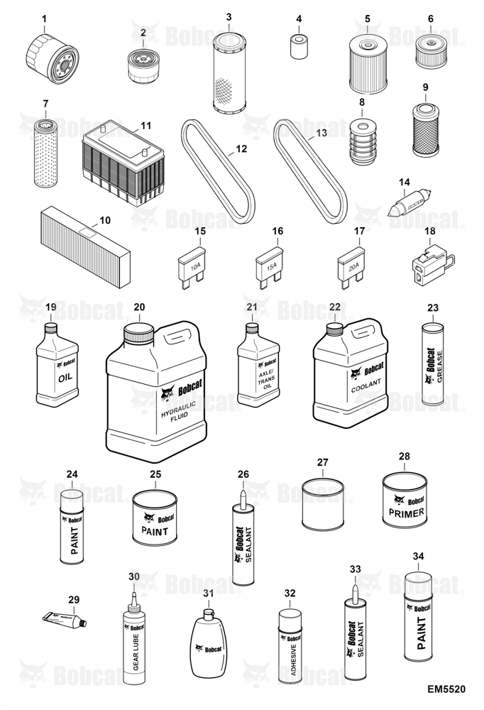 Maintenance Items (Service Parts) (US)