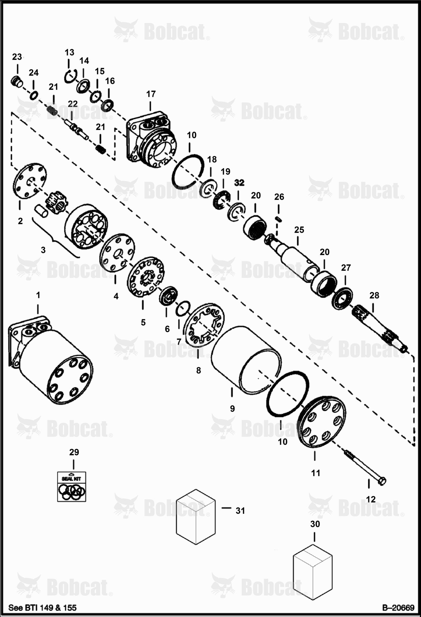 Hydrostatic Motor (MAE 24032 & 24033)  499511001 - 499515375