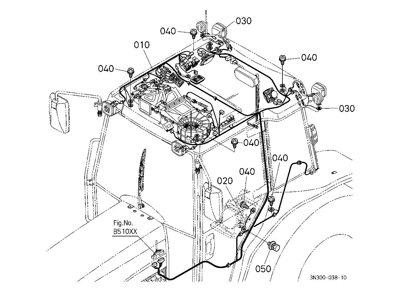 Electrical Wiring (Cab) [Previous Cab Type] [A]