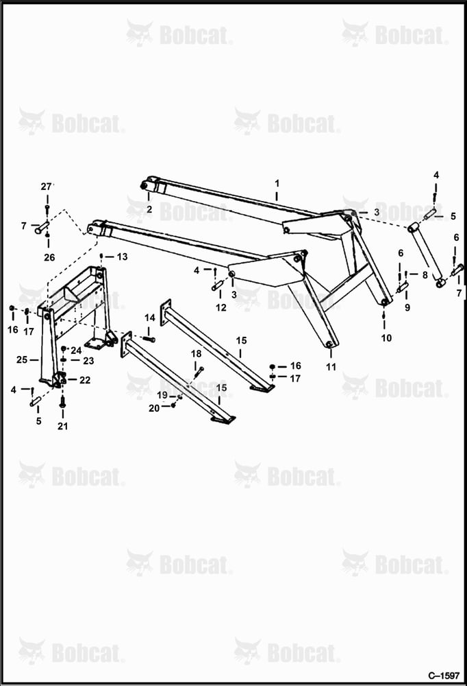 Lift Arm & Upright Assembly (Non-Replaceable Bushings)