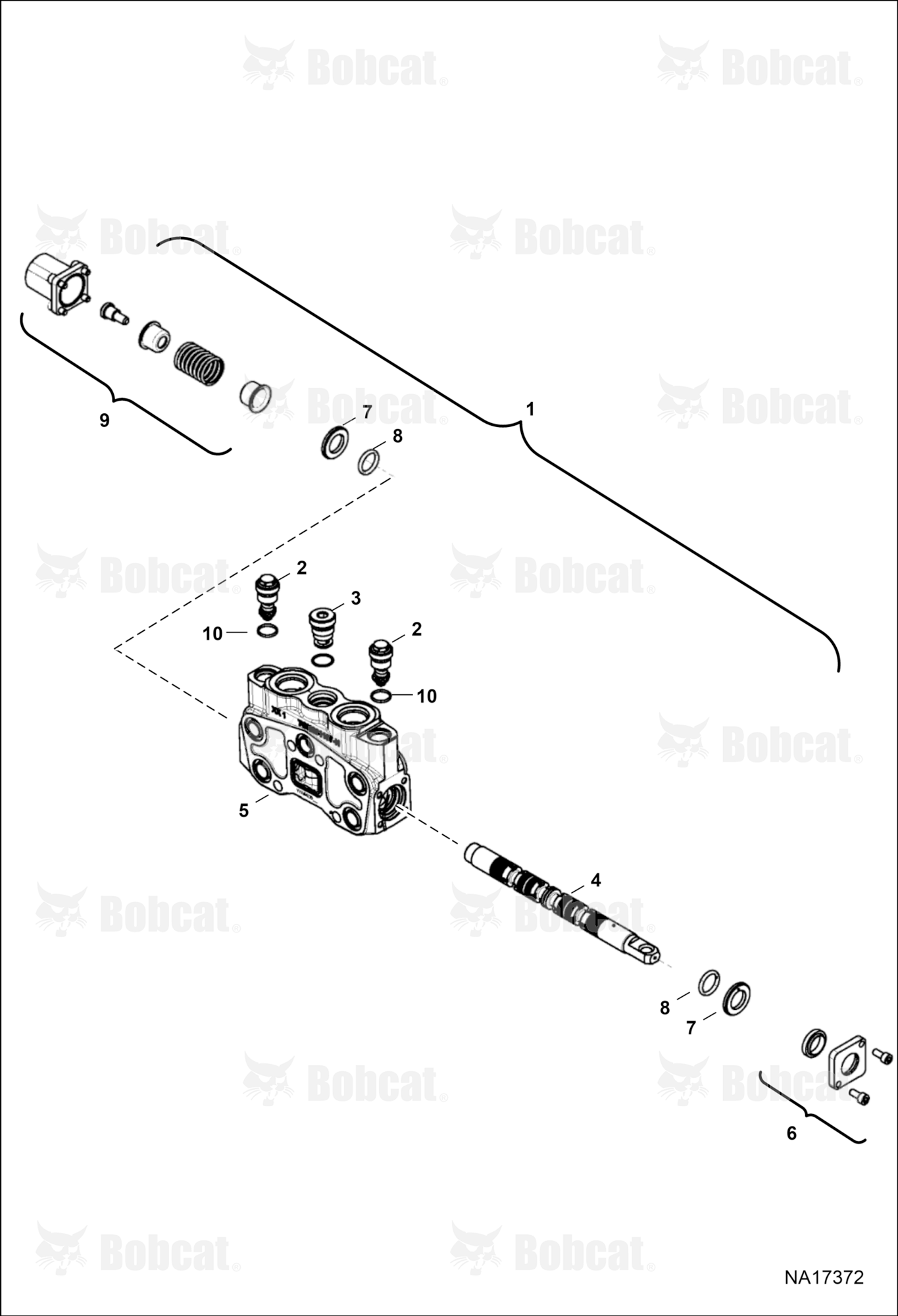 Hydraulic Control Valve (Backhoe) (Swing Section)