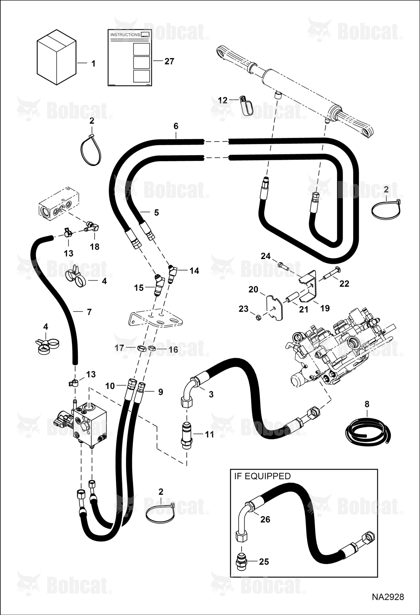 Power BOB-TACH (Plumbing Kit) (Bottom Mounted Cylinder Ports)