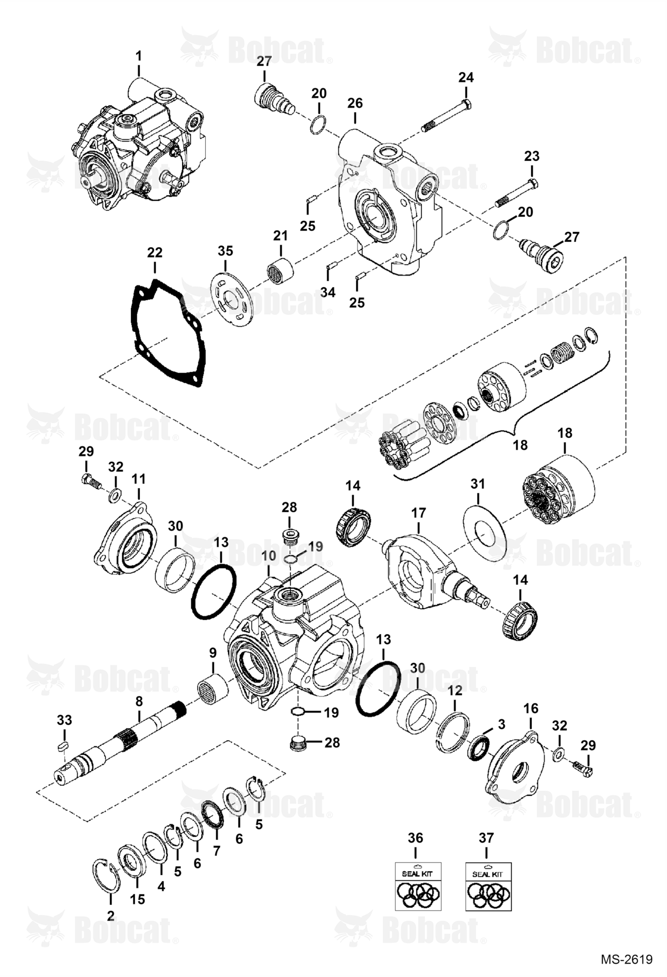 Hydrostatic Pump (Pulley End)