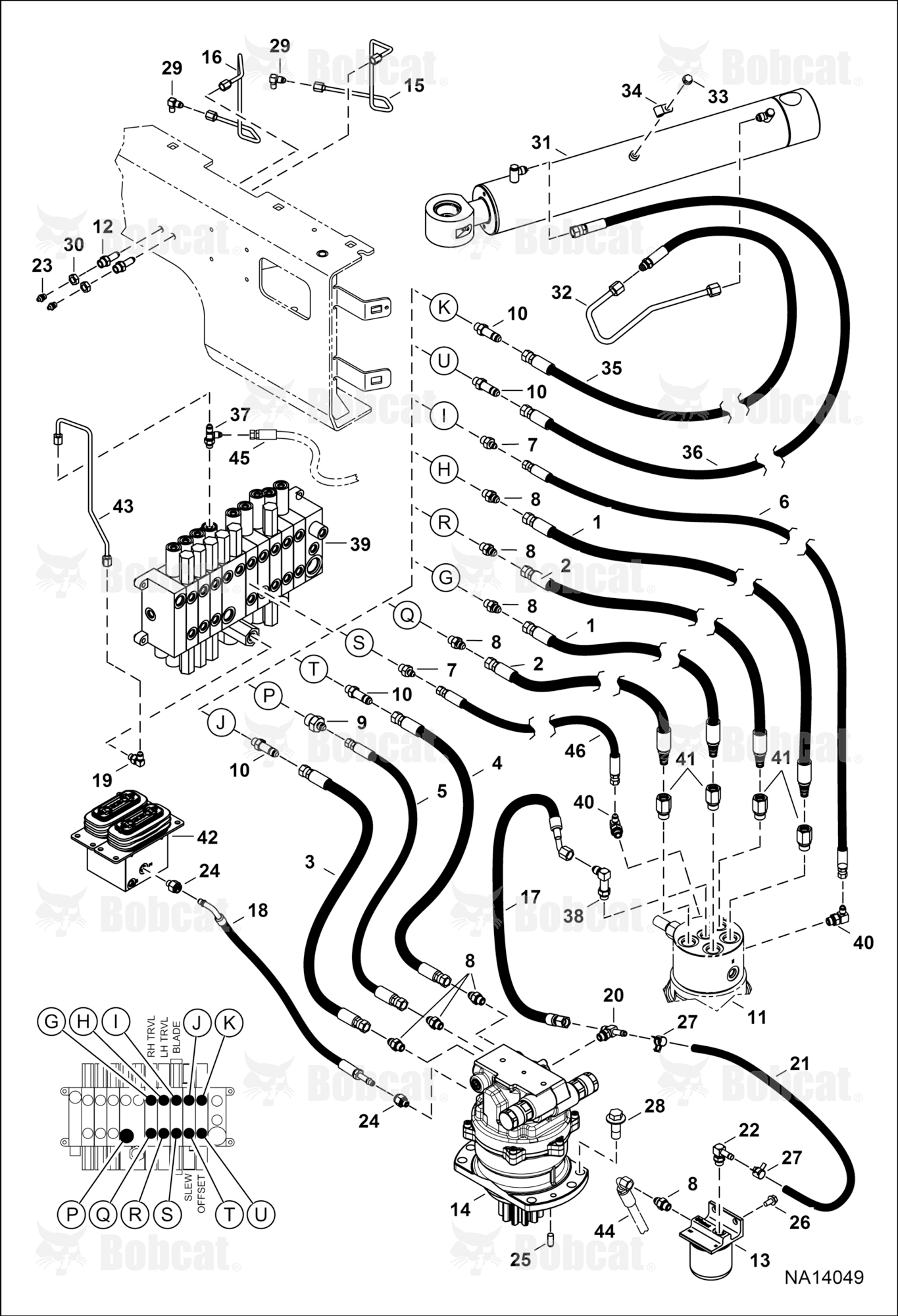 Hydraulic Circuitry (Upper/Swing)(Slew Motor)