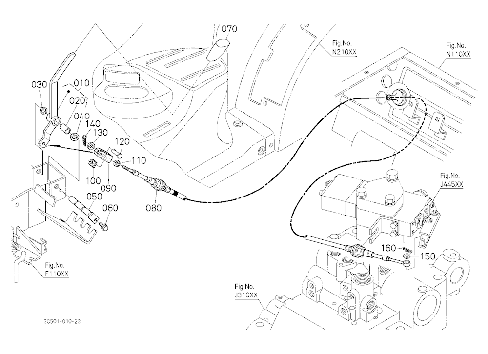 Auxiliary Control Valve Lever