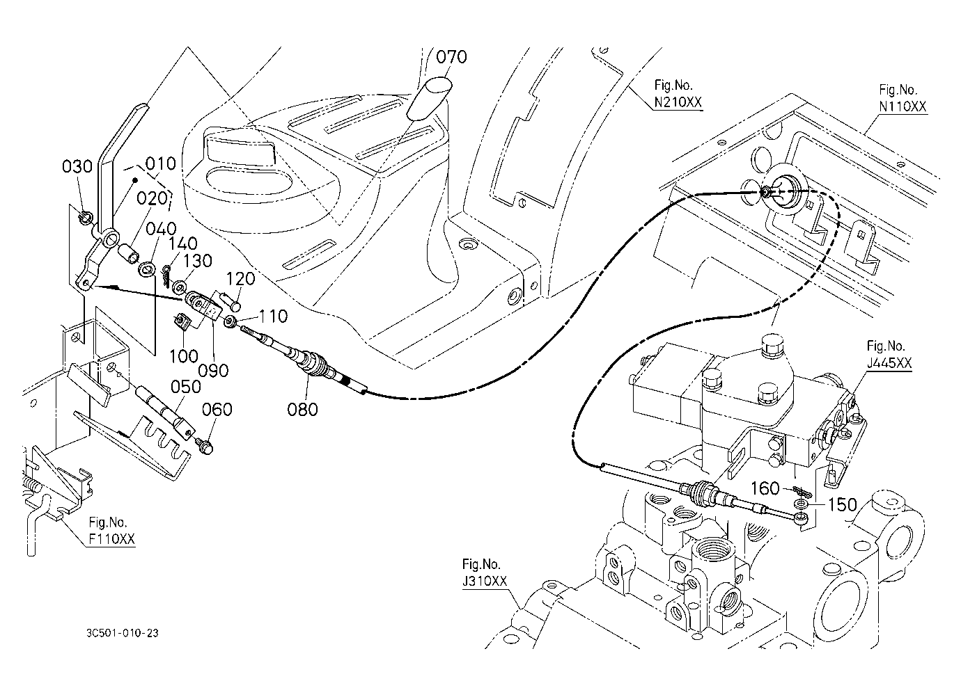 Auxiliary Control Valve Lever