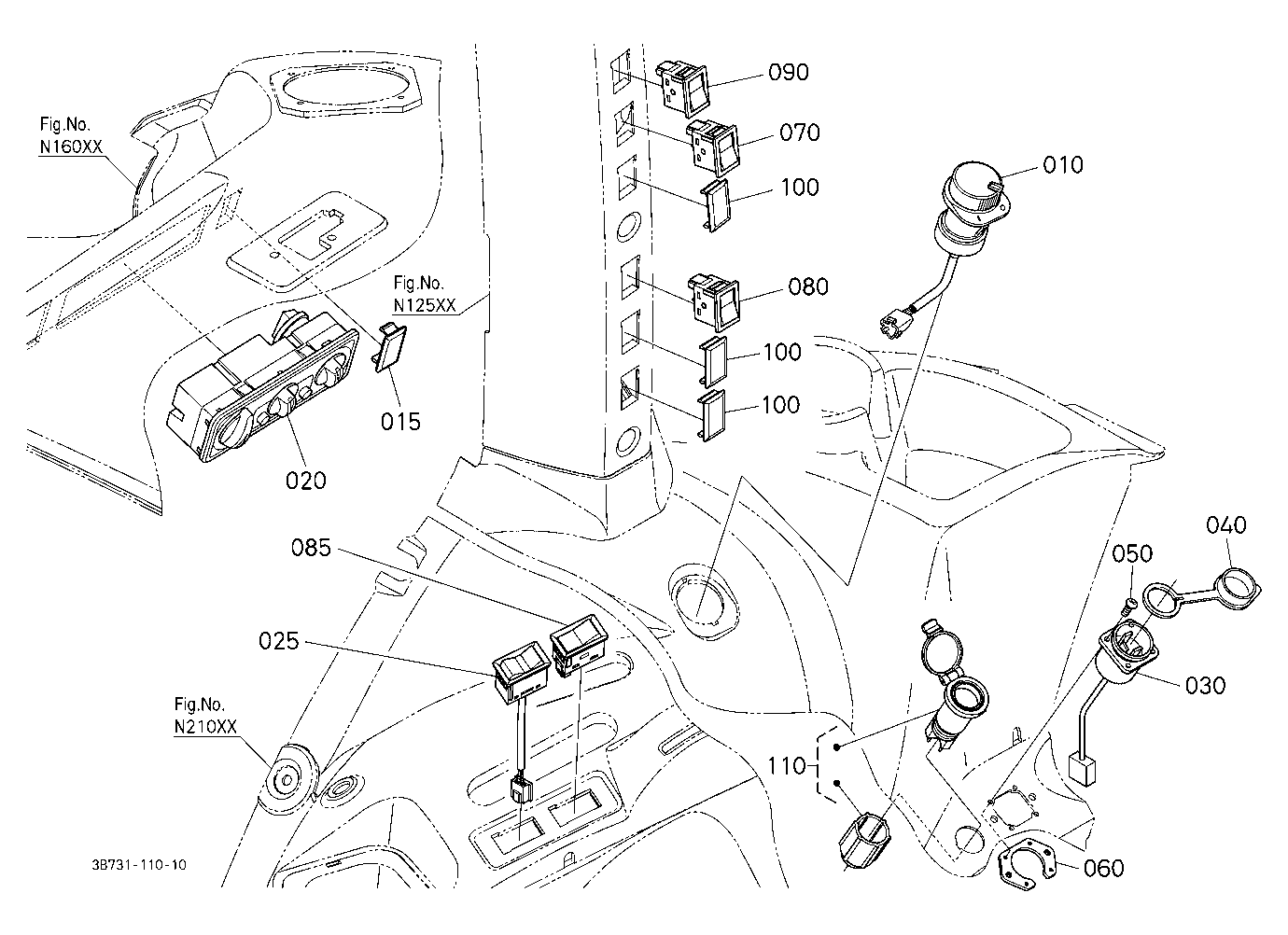 Switch (Fender Cover/Inner Roof)