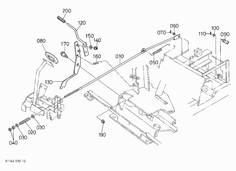 BRAKE ROD/PARKING LOCK PEDAL