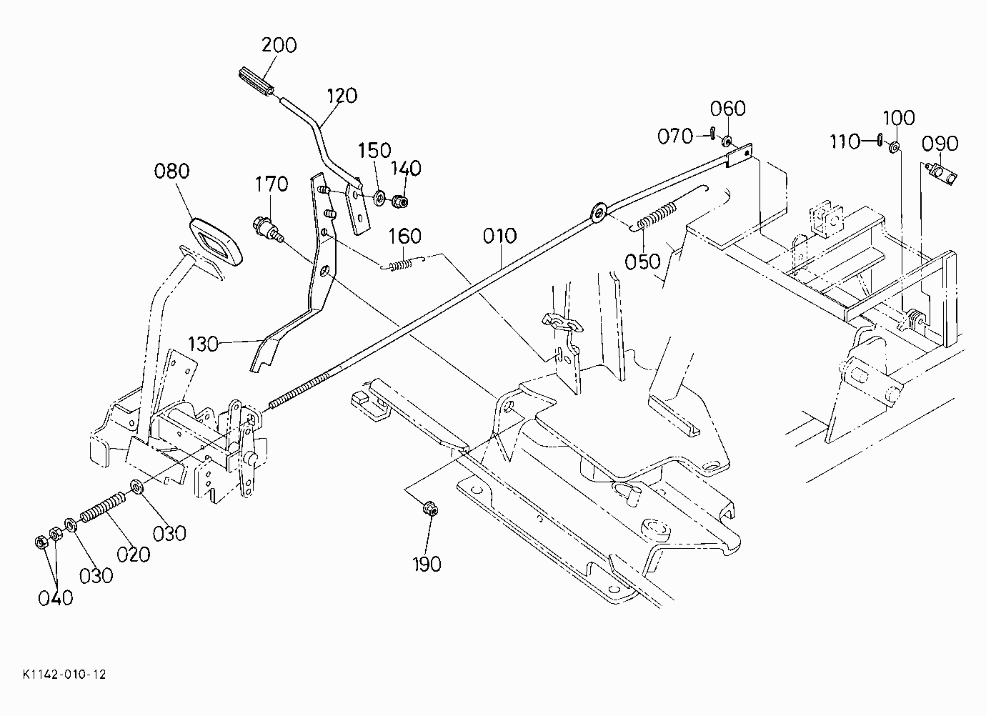 BRAKE ROD/PARKING LOCK PEDAL