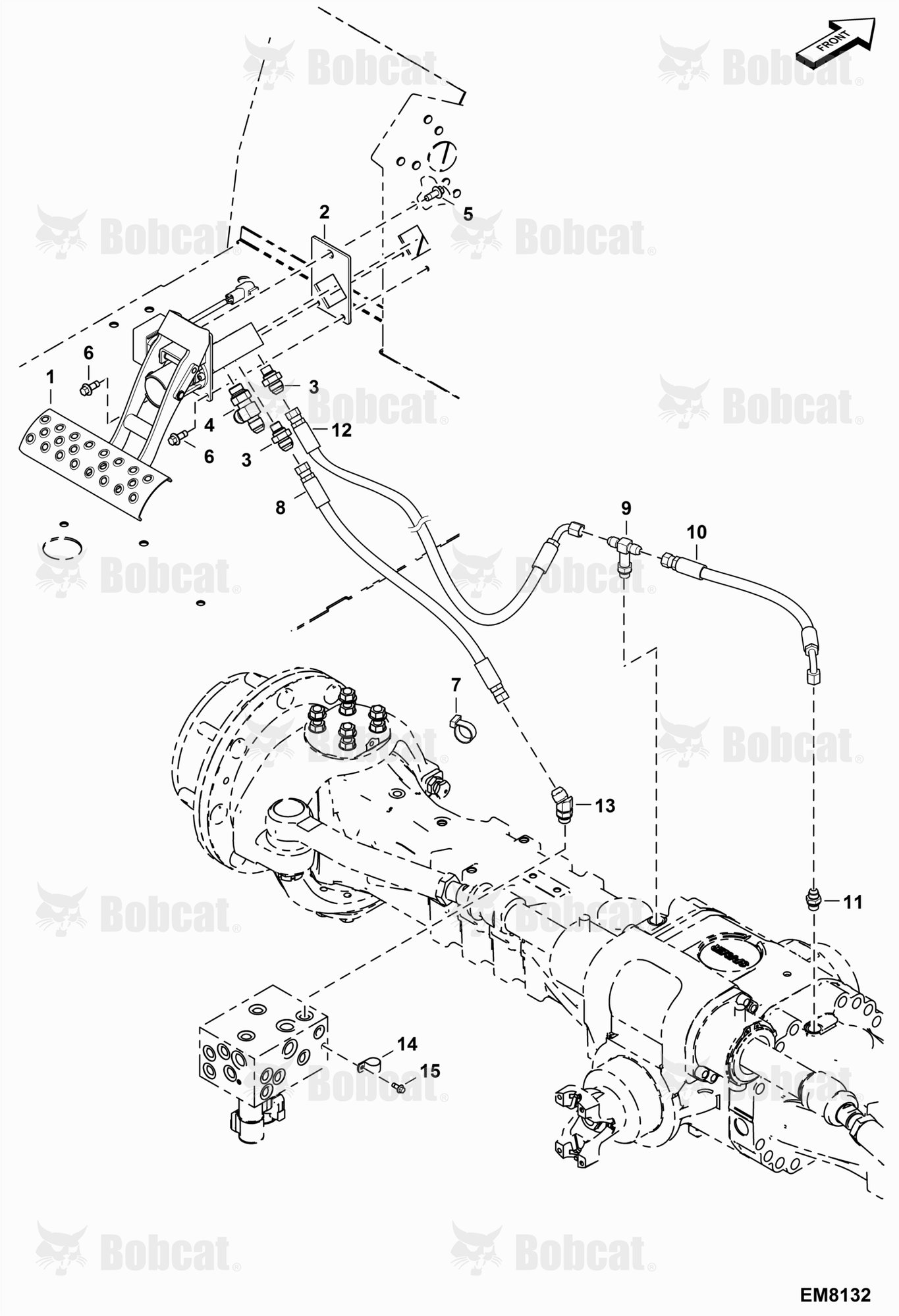 Hydraulic Circuitry (Brake Valve) (W/O Trailer Brake)  B35F11001 & Above