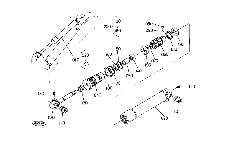 Arm Cylinder and Component Parts