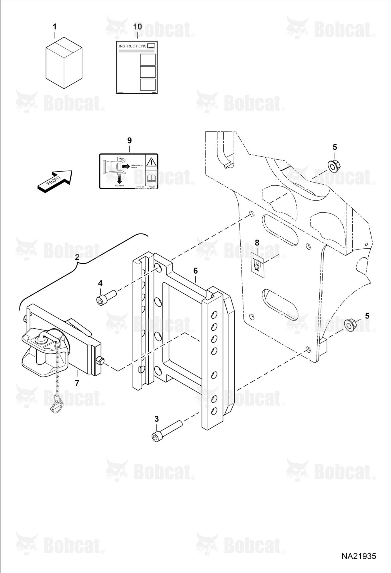Rear Hitch Kit (Adjustable) (Manual Lock)