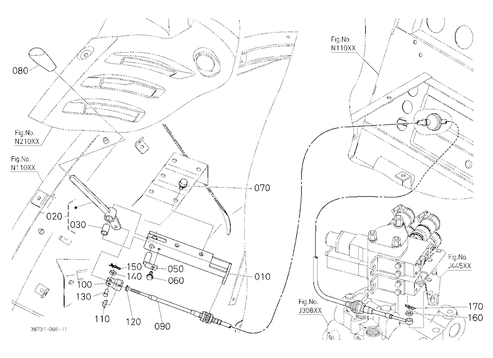Auxiliary Control Valve Lever (1St)