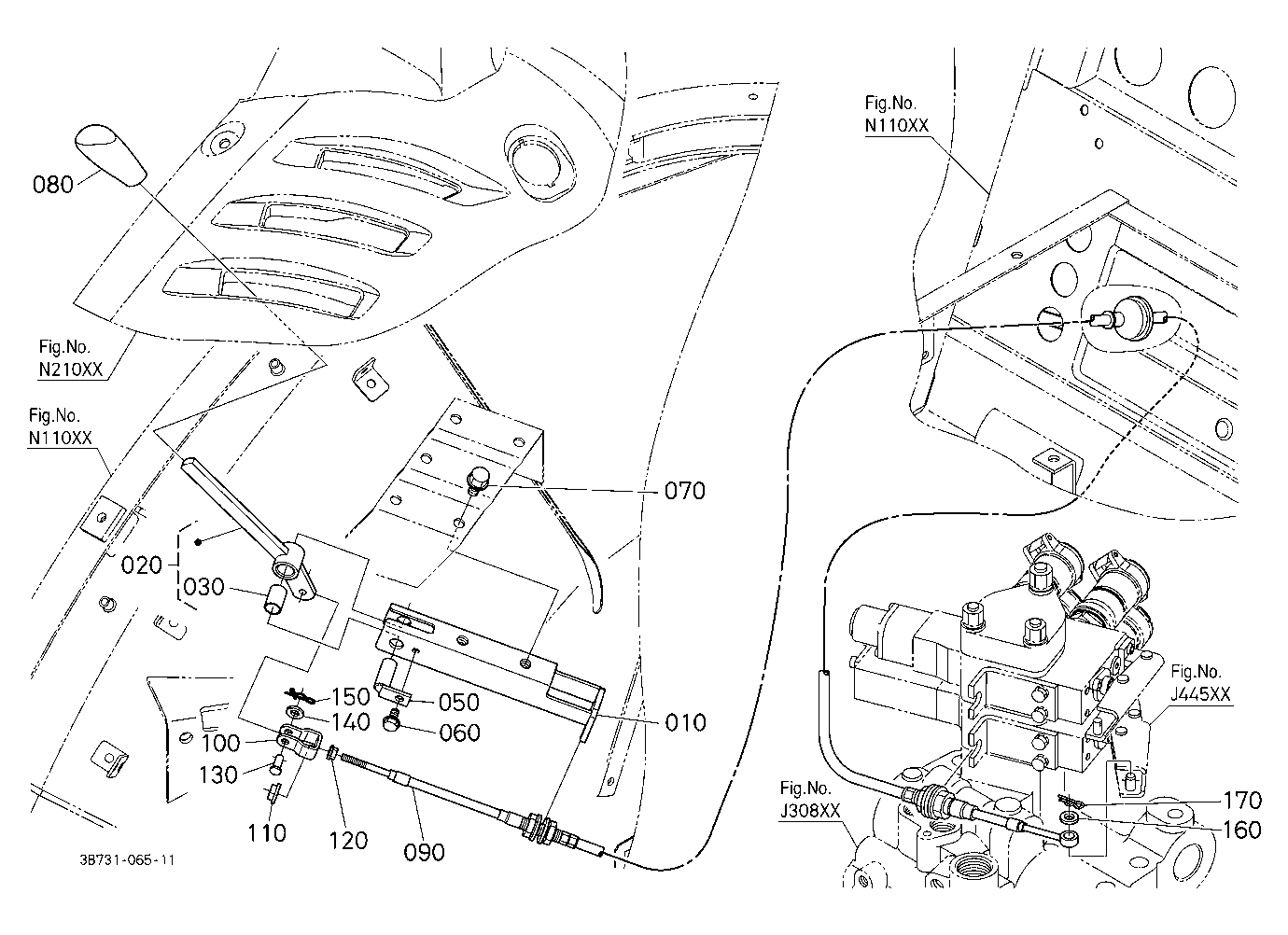 Auxiliary Control Valve Lever (1St)