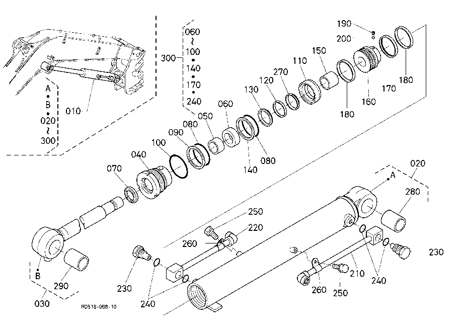 Boom Cylinder And Component Parts