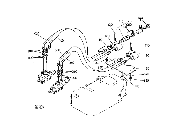 Aux.Control Valve Hose W/O Cab