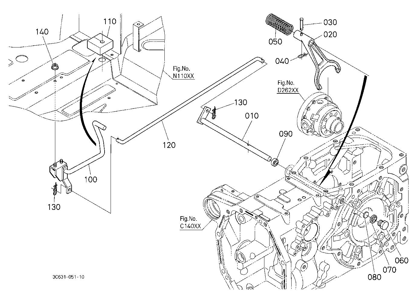 Rear Differential Lock Shift Fork