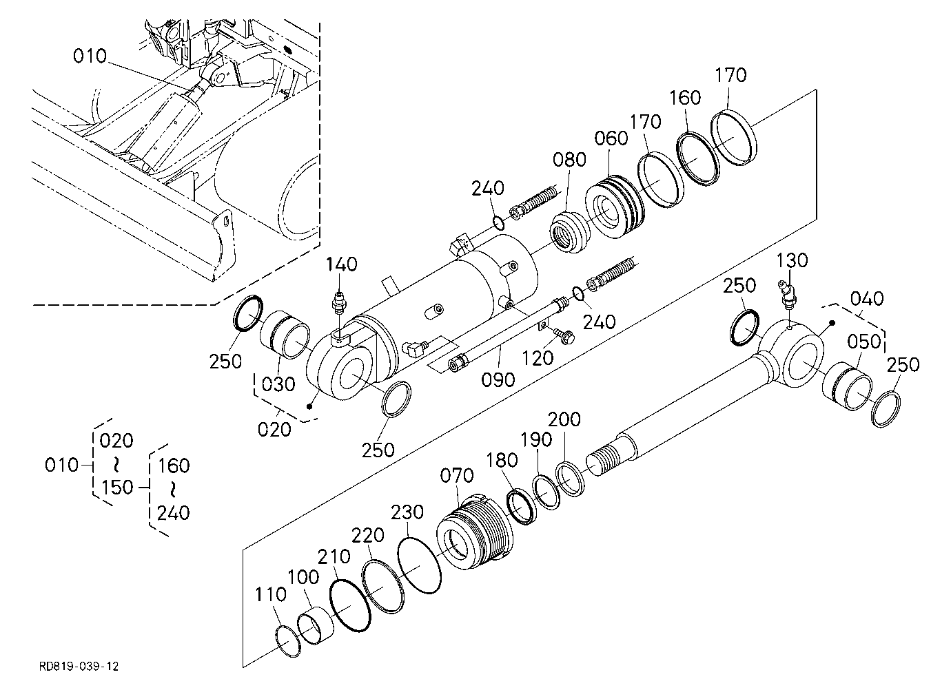 Blade Cylinder And Component Parts