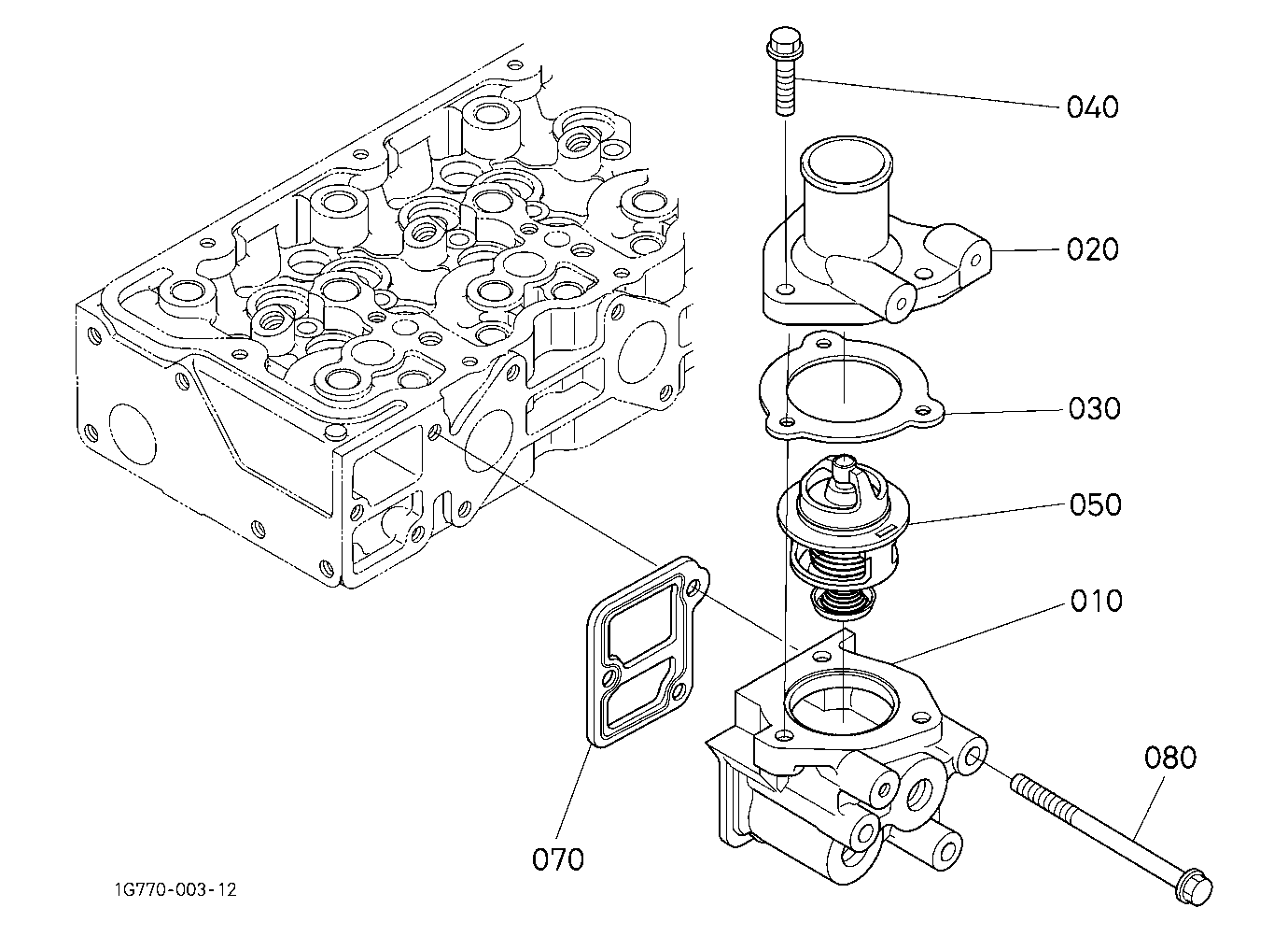 Water Flange And Thermostat [Old]