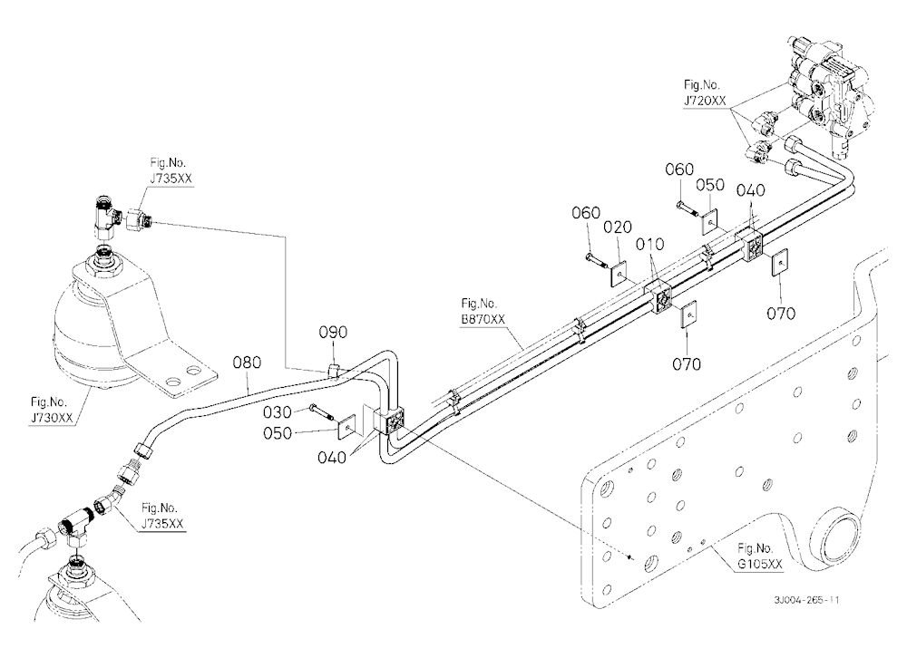 Front Suspension Valve Pipe (Front) [With Front Su
